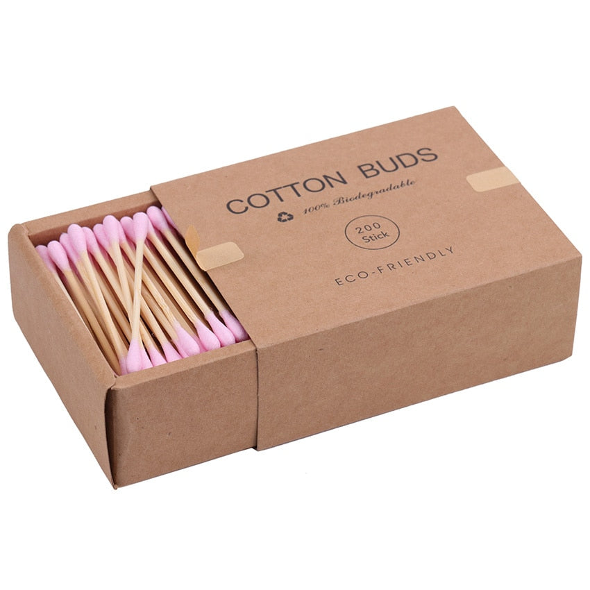 Purple cotton buds