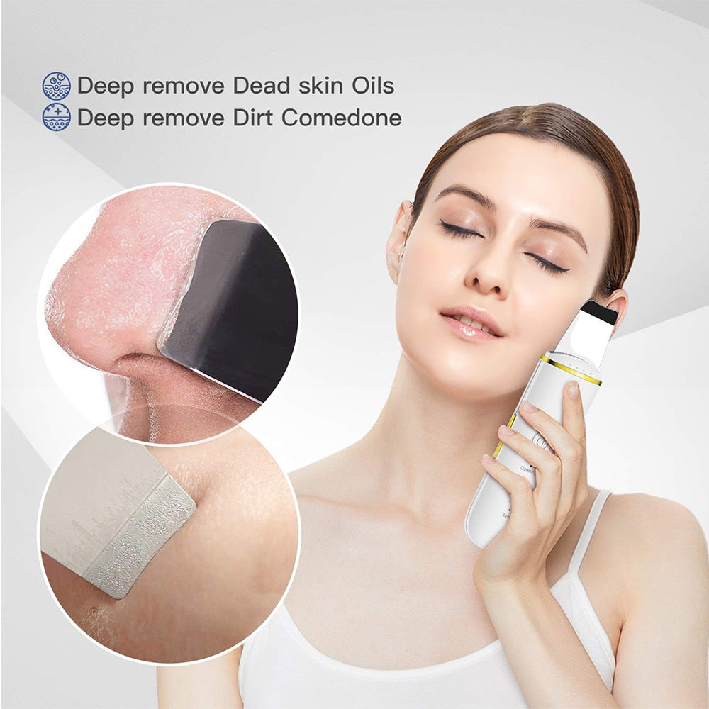 Ultrasonic Skin Scrubber Facial Cleaner