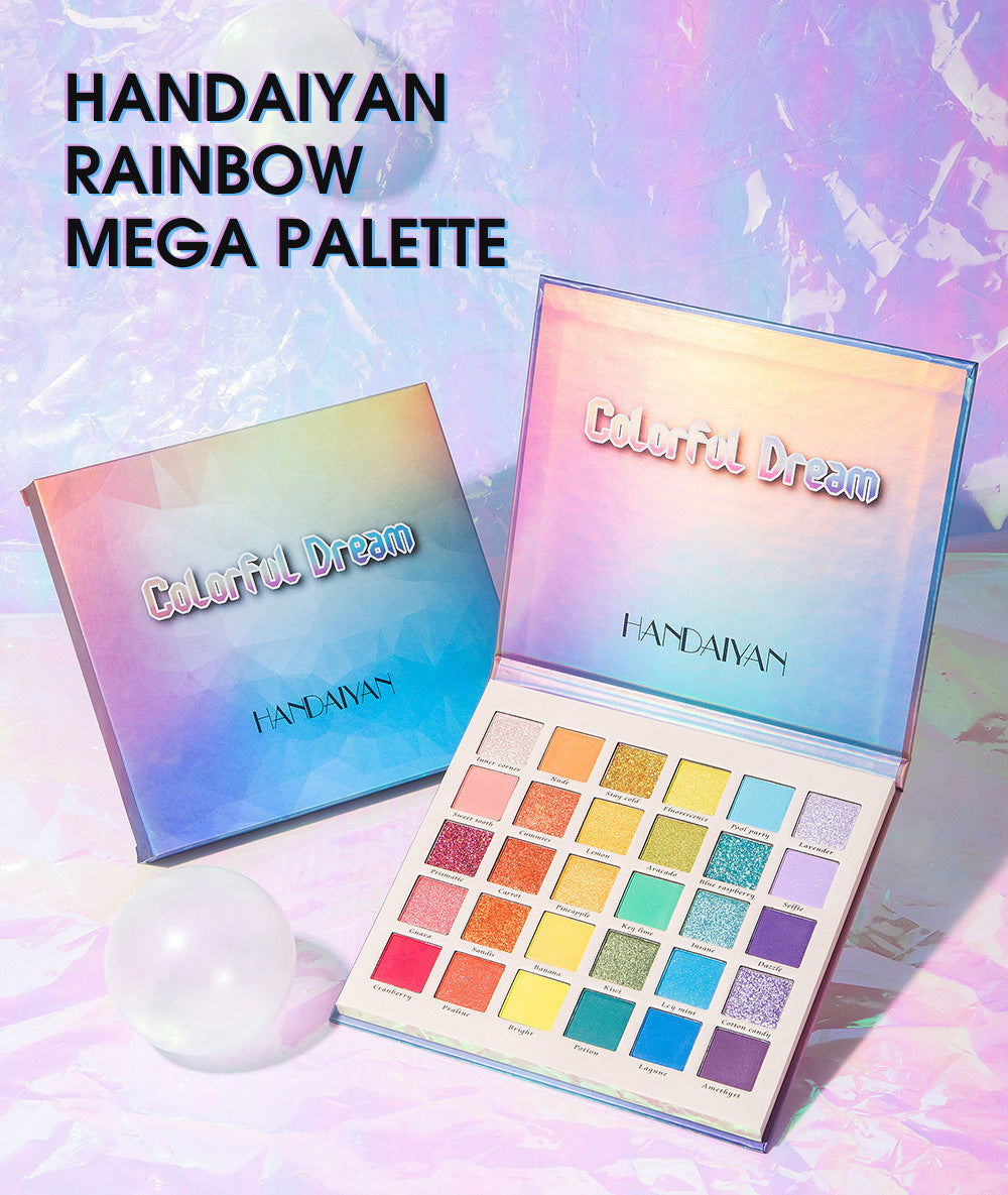 HANDAIYAN 30 Colour Pearly Matte Glitter Eyeshadow Palette