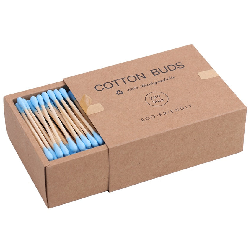 Blue cotton buds