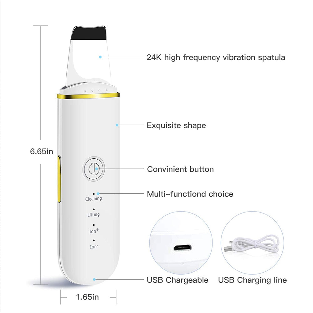 Ultrasonic Skin Scrubber Facial Cleaner