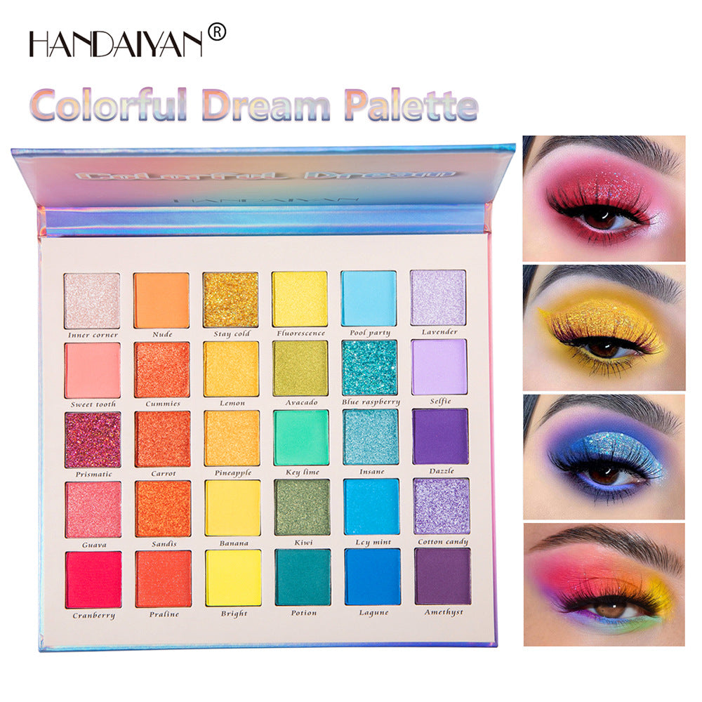 HANDAIYAN 30 Colour Pearly Matte Glitter Eyeshadow Palette