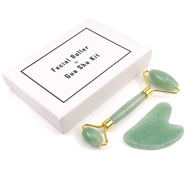 Green Face Roller and Gua Sha set