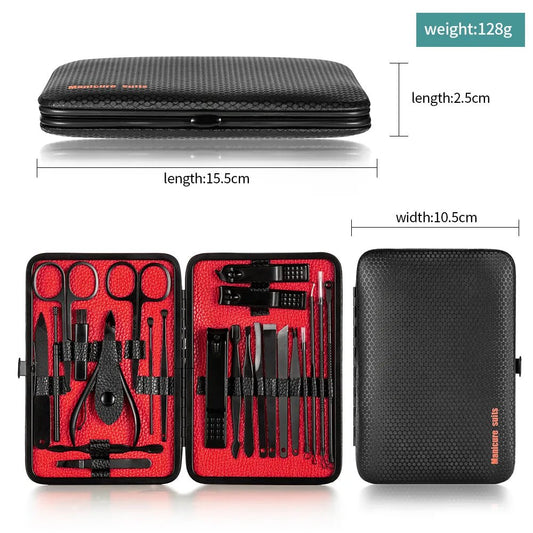 Professional steel manicure kit